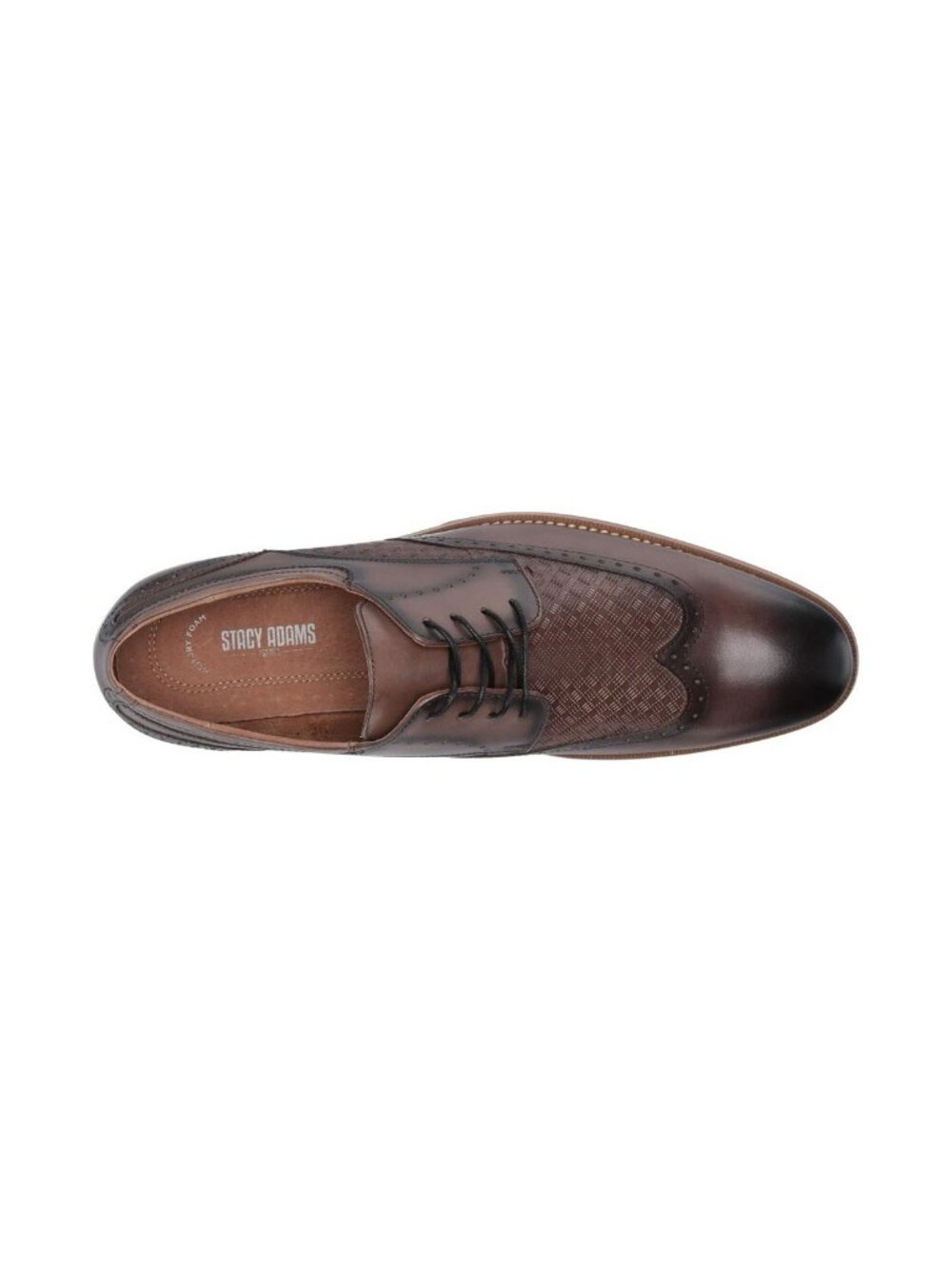 New Stacy Adams Fallon Gray Wingtip Oxford Dress Shoes Men’s 11.5M - Picture 5 of 7